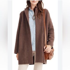 Madewell Chilton Sweater-Coat in heather cocoa